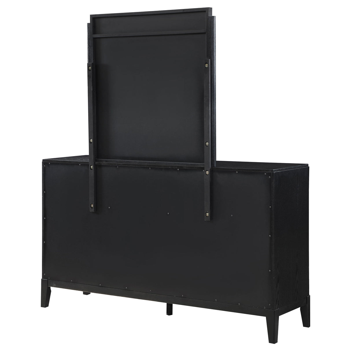 Ennis - 8 Drawer Dresser With Mirror - Black