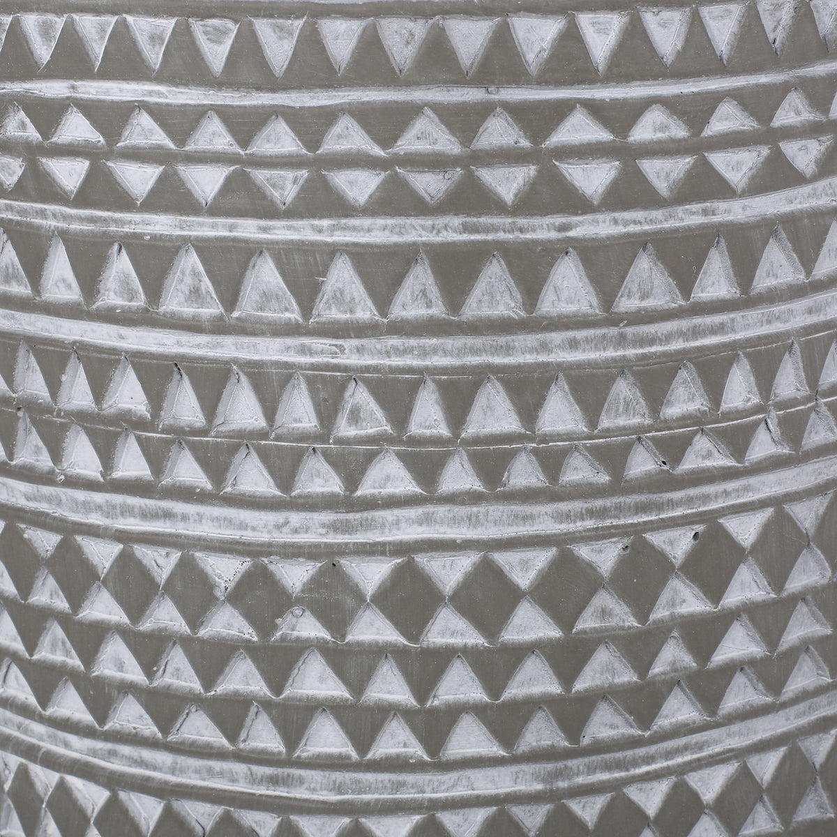 Outdoor Side Table With Cylindrical Shape - Light Gray / White