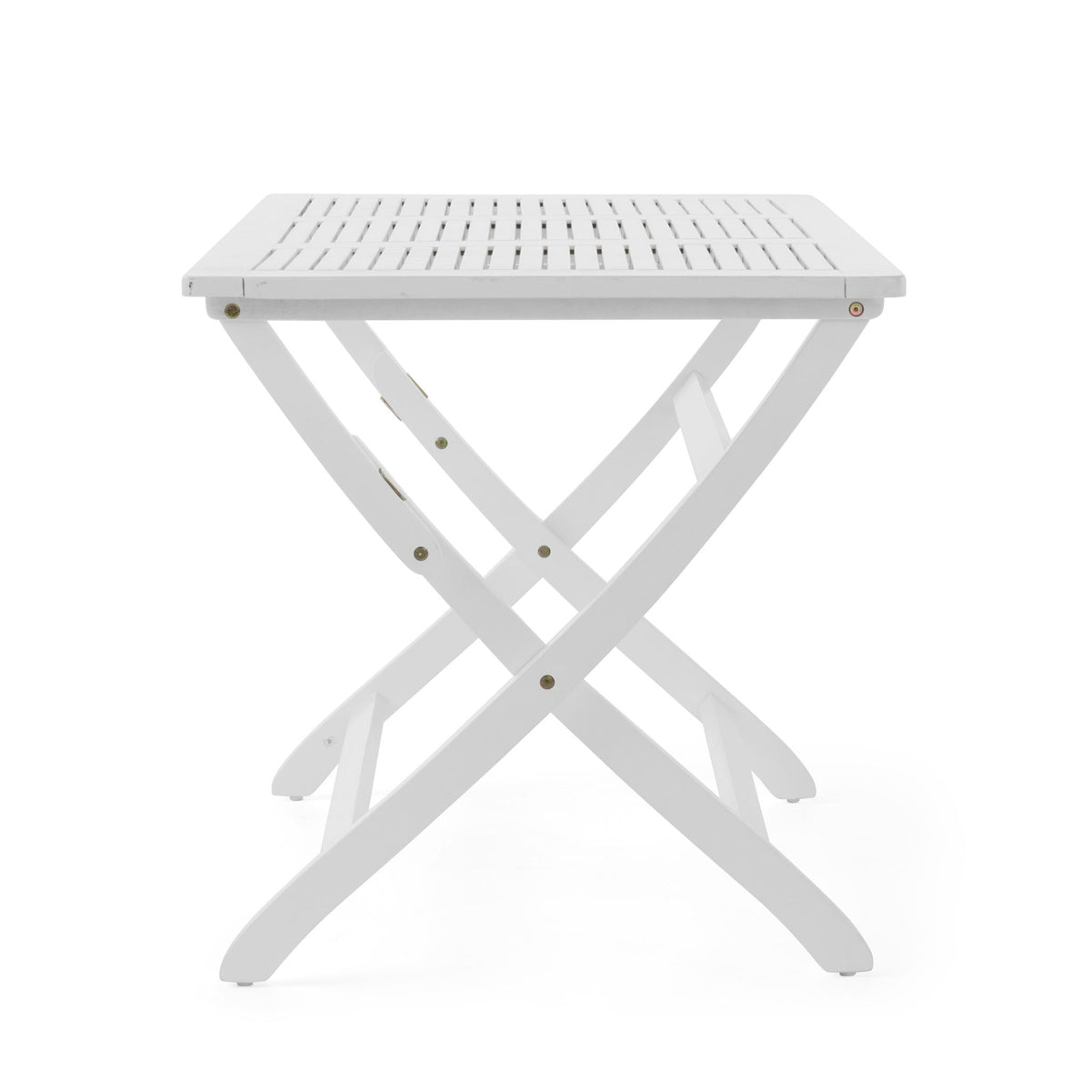 Blissique - Outdoor Foldable Wood Dining Table With Slat Design