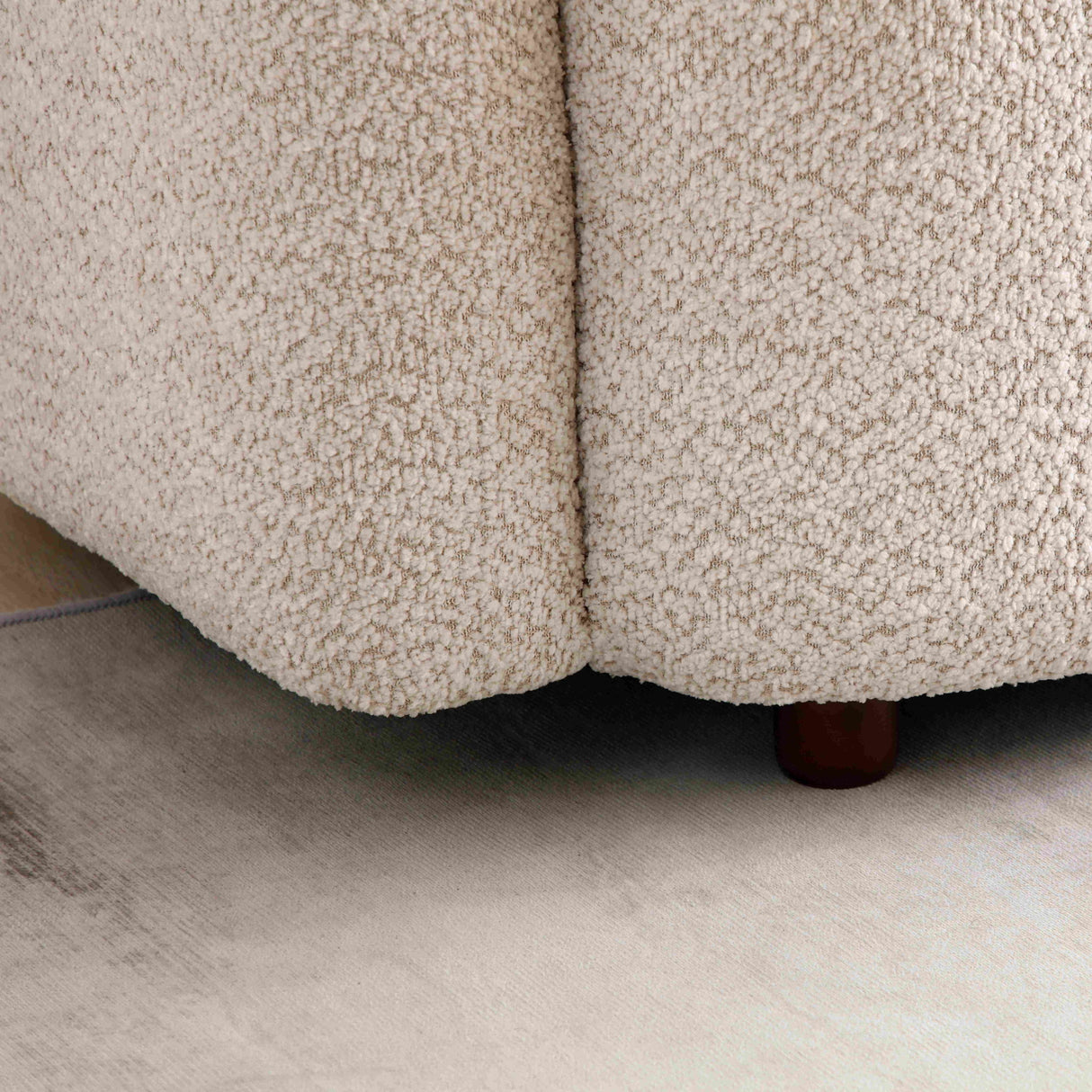 3 Seater Sofa Couch With Throw Pillows For Living Room - Light Beige