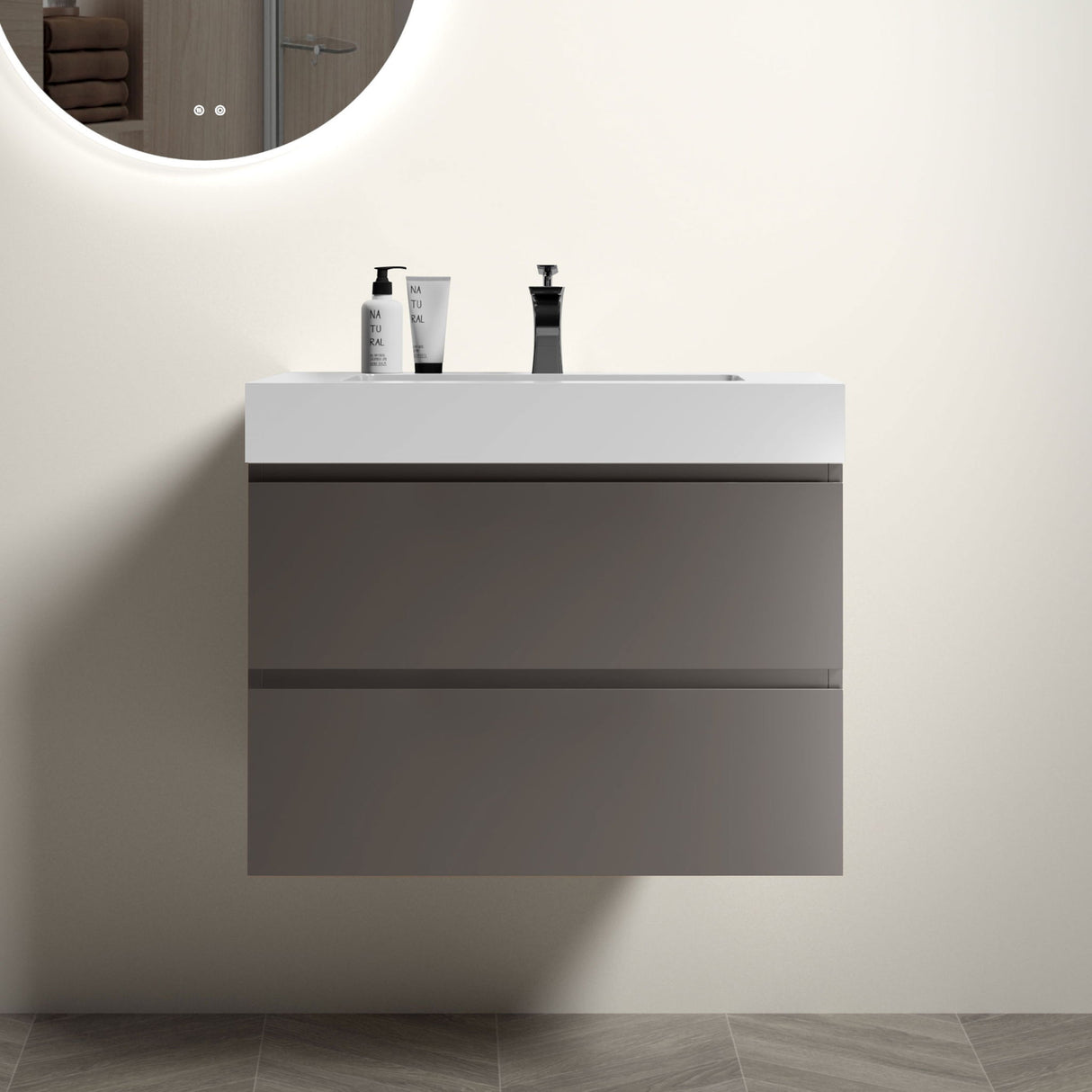 Alice - Bathroom Vanity With Sink, Wall Mounted, Floating