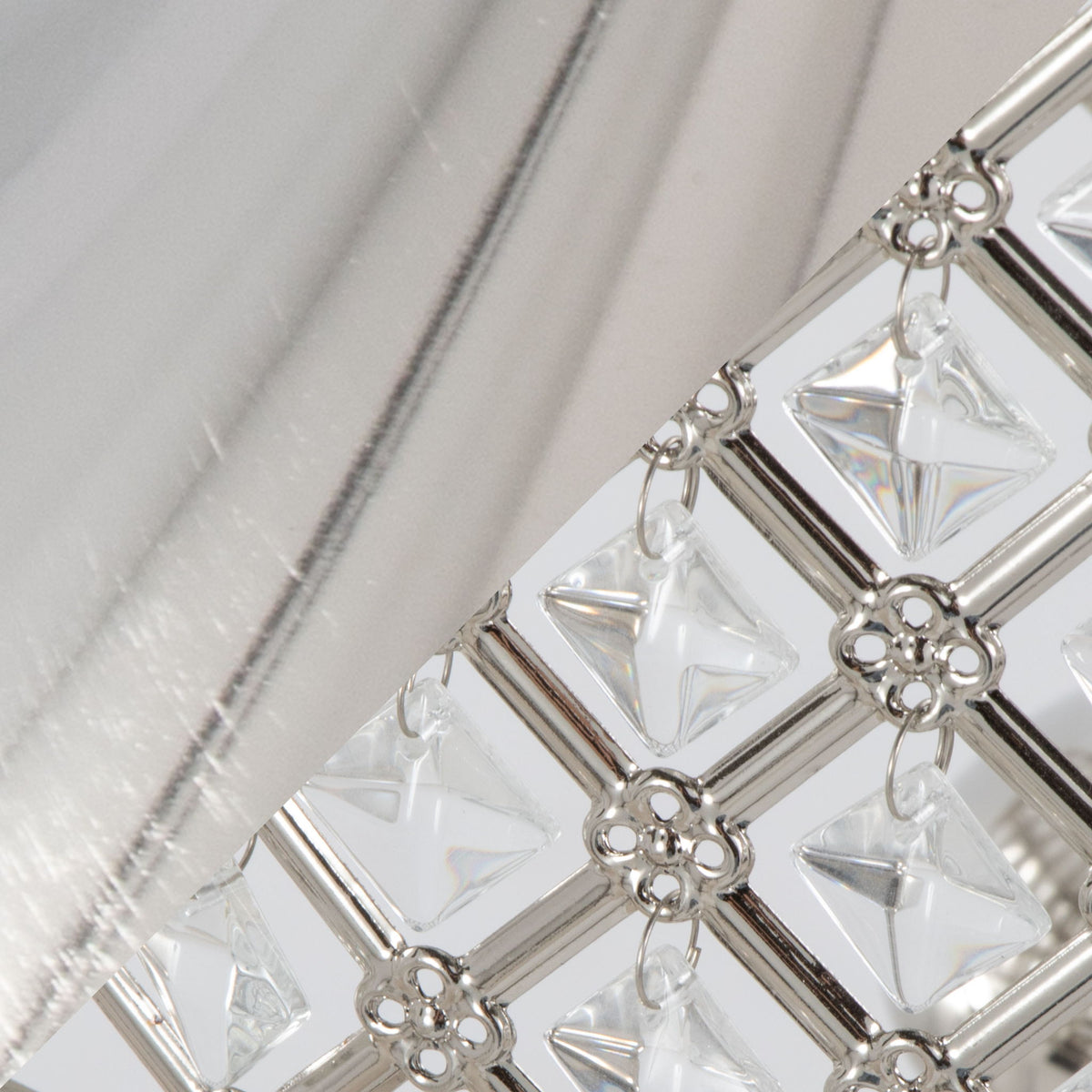 Ashland - Contemporary Table Lamp Square Clear Crystal (Set of 2) - Nickel