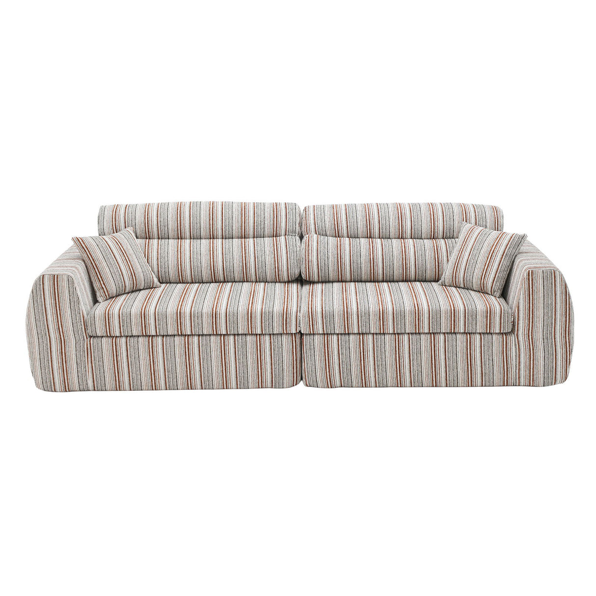 3 Seater, Couch With Throw Pillows For Living Room