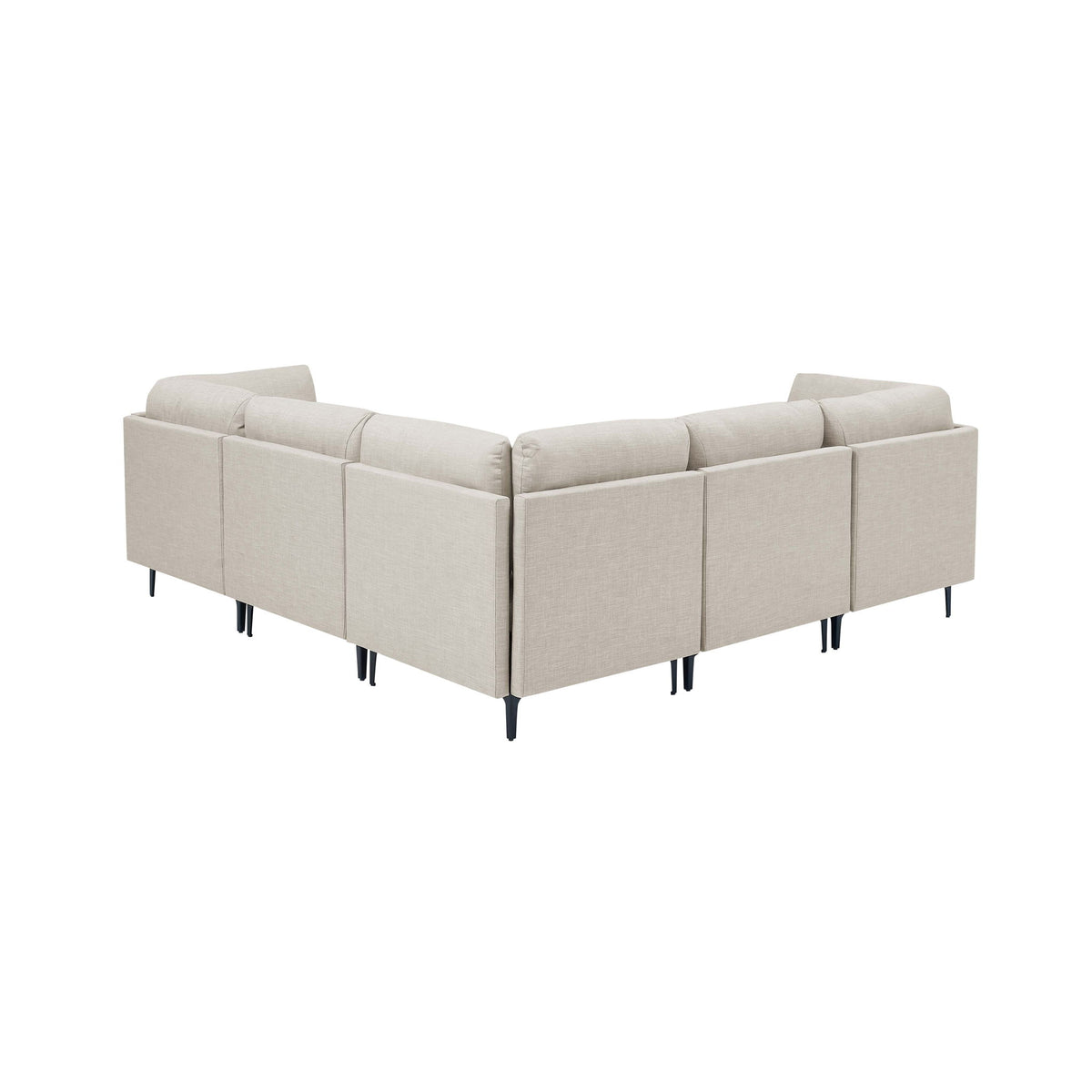 Upholstered Modular Sectional With Tall Legs