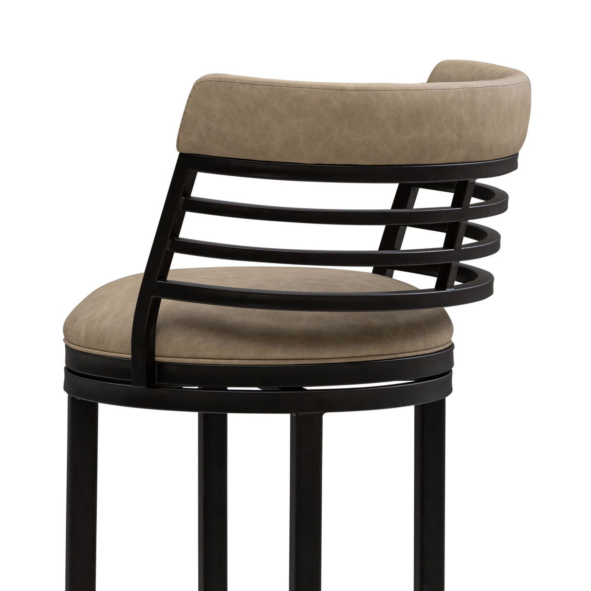 Telia - Upholstered Swivel Bar Height Barstool
