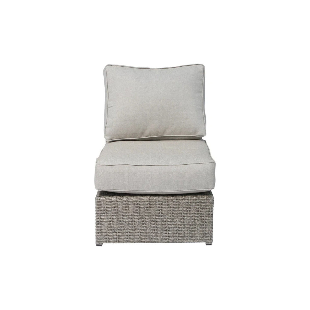 Outdoor Sectional Set With Cushions, Reversible Modular Design, Weather Resistant - Gray Mix