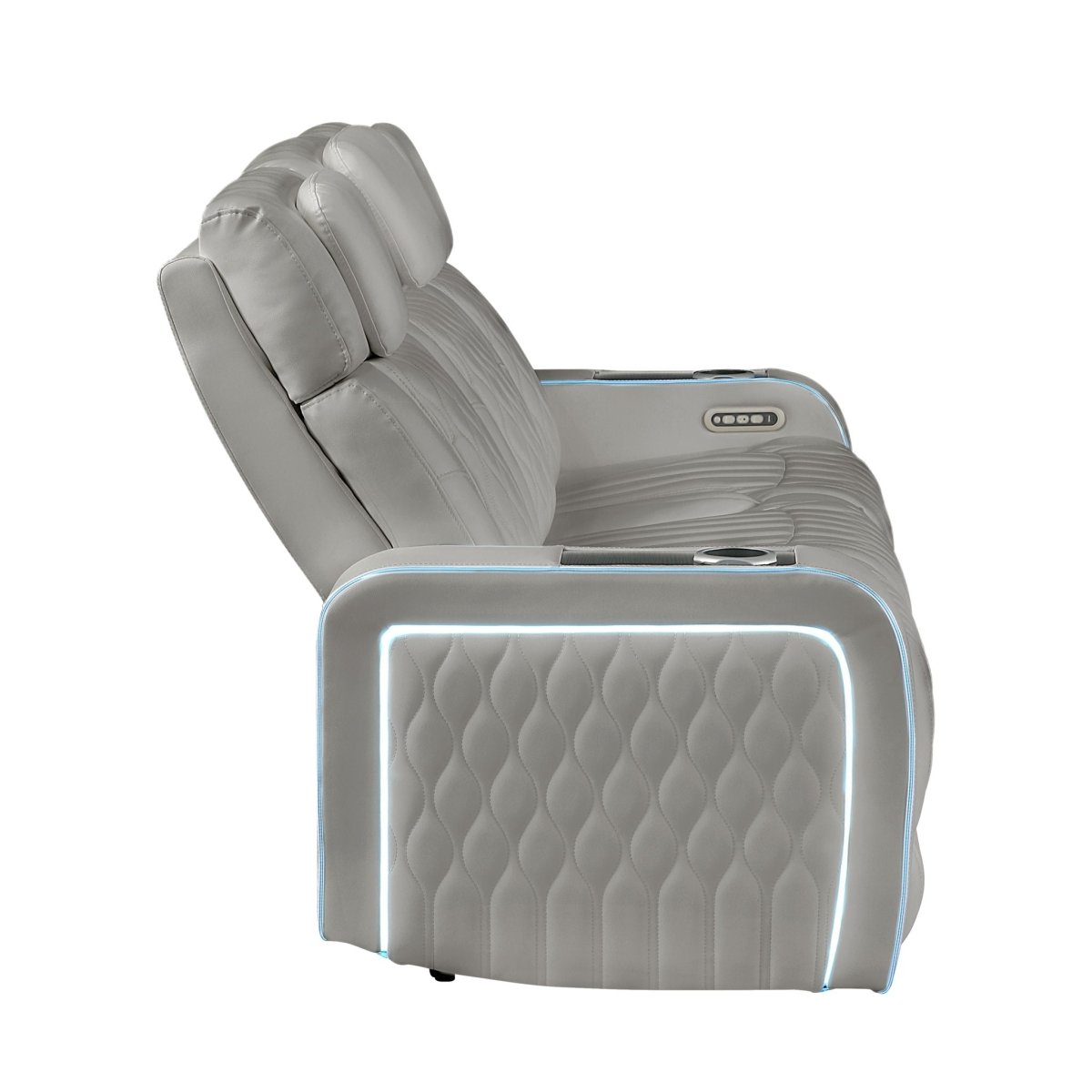 Electra - Power Reclining Set With Power Headrests, Massage And LED Lighting - 3 Piece Living Room Sets available at Alpine Outlets in Denver