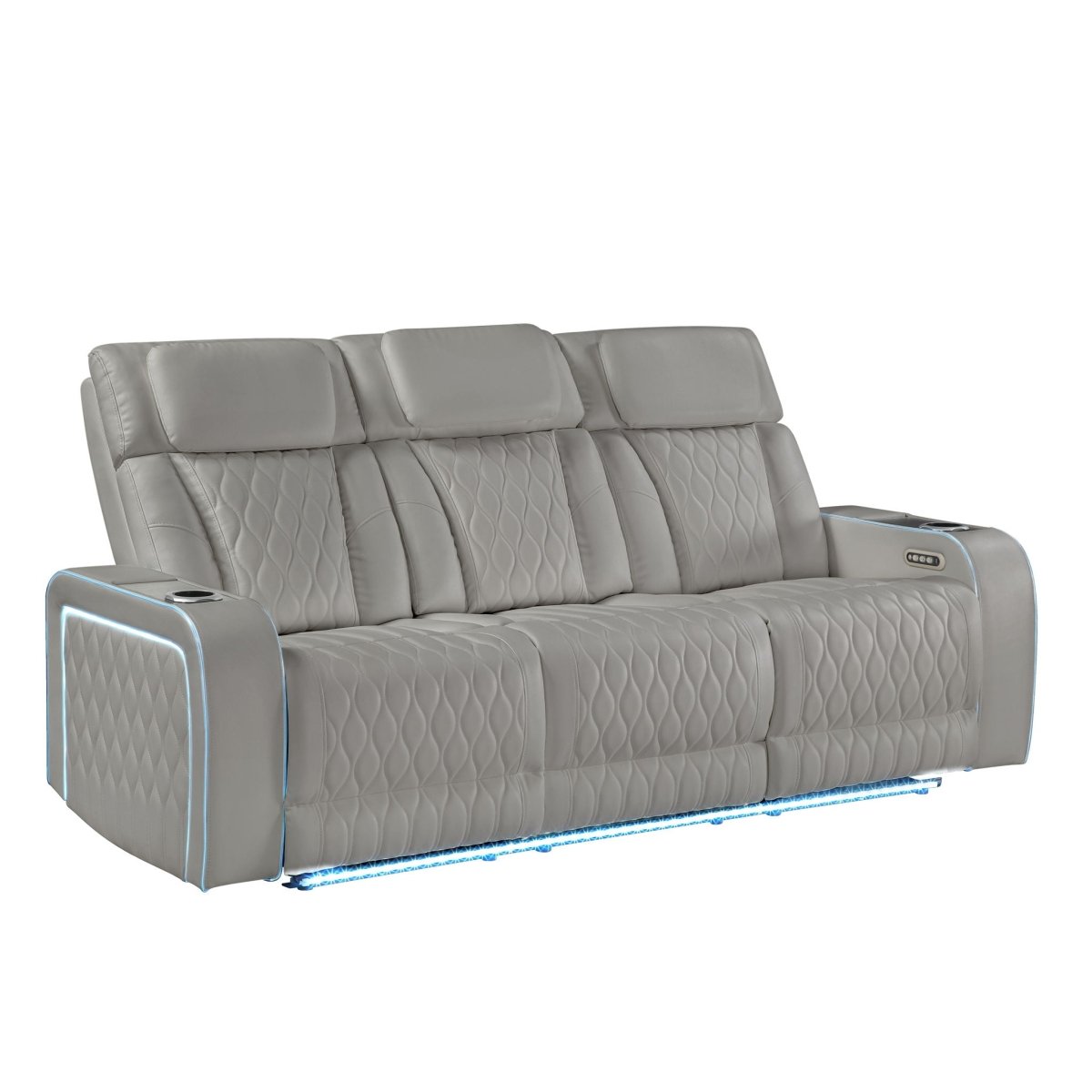Electra - Power Reclining Set With Power Headrests, Massage And LED Lighting - 3 Piece Living Room Sets available at Alpine Outlets in Denver