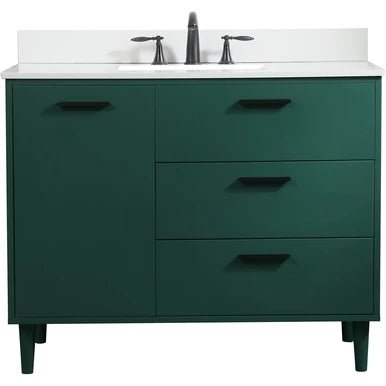 Elegant Lighting Baldwin 42" Free Standing Single Basin Vanity Set - 🟢 Bathroom Vanities available at Alpine Outlets in Denver