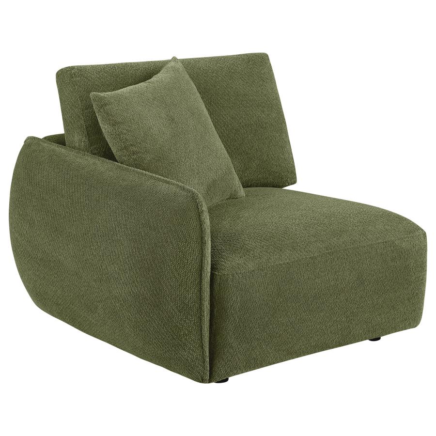 Elysia Chenille Upholstered Modular LAF Chair Green - 🟢 Arm Chairs available at Alpine Outlets in Denver