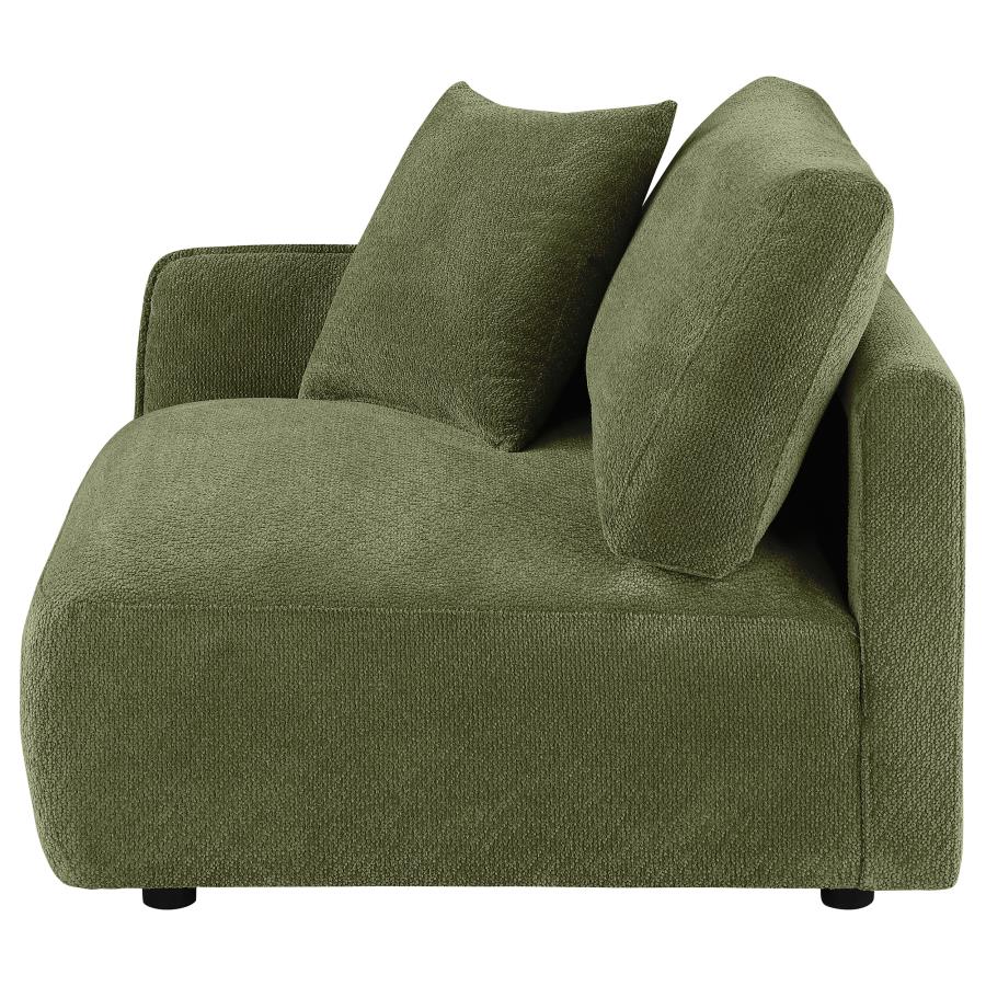 Elysia Chenille Upholstered Modular LAF Chair Green - 🟢 Arm Chairs available at Alpine Outlets in Denver