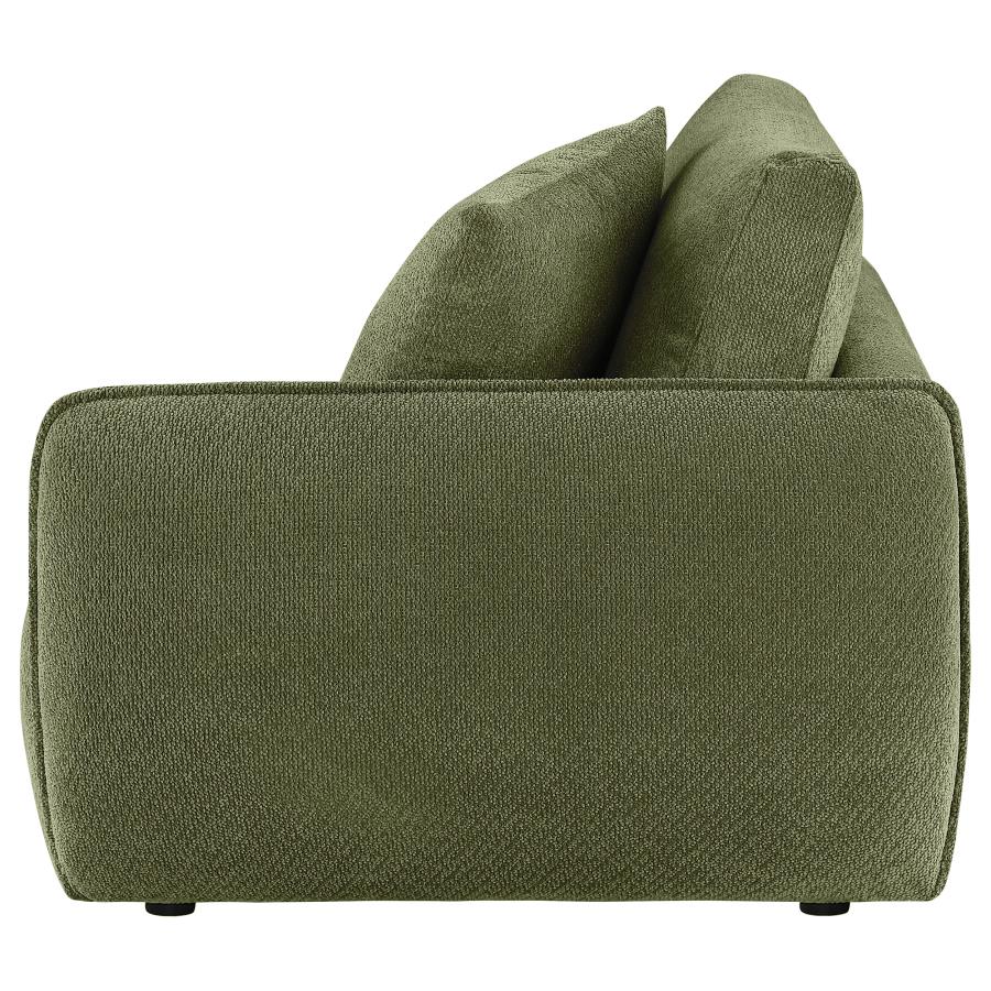 Elysia Chenille Upholstered Modular RAF Chair Green - 🟢 Arm Chairs available at Alpine Outlets in Denver