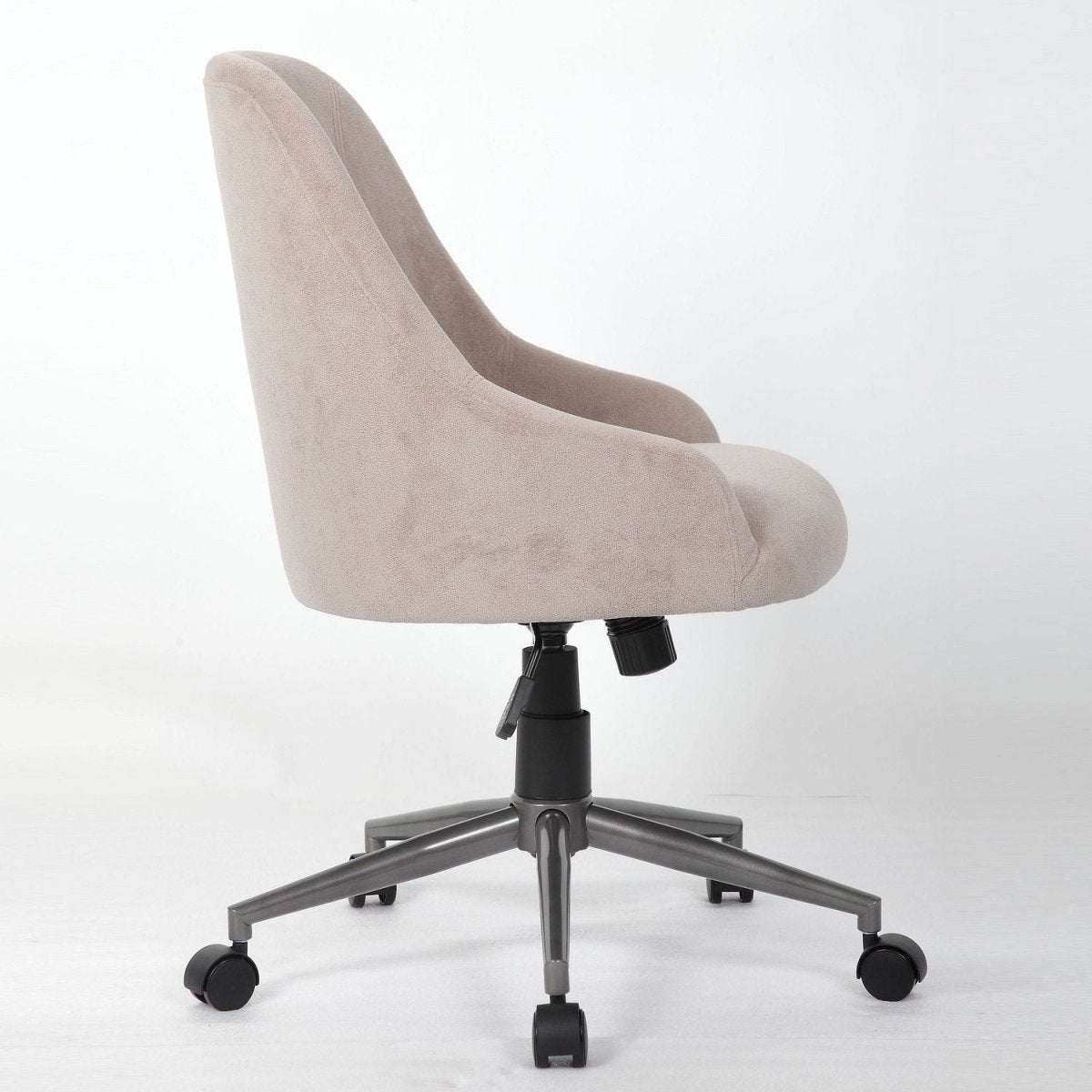 Ergonomic Office Enveloping Bucket Back Swivel Computer Chair - Beige - Swivel Chairs available at Alpine Outlets in Denver
