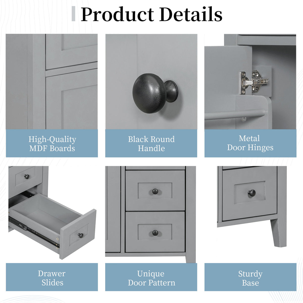 Bathroom Vanity With Sink, Cabinet With 3 Drawers And Adjustable Shelf