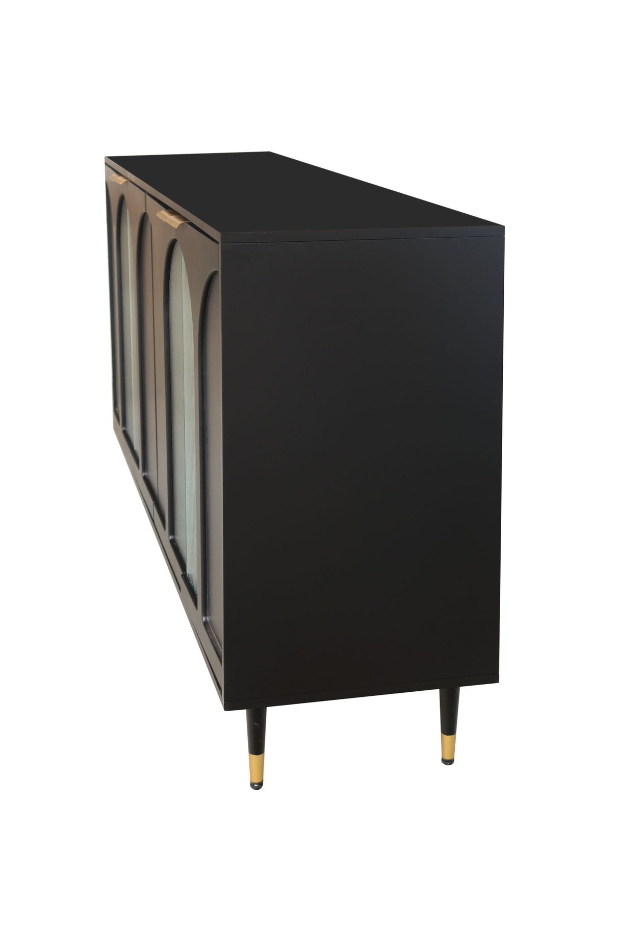 Accent Cabinet with 4 Fluted Glass Doors 60in x 16in
