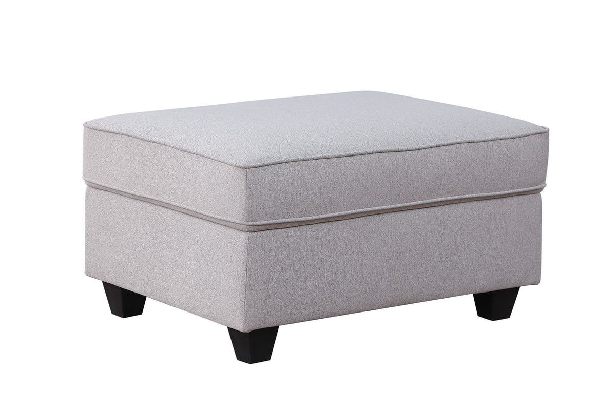 Cooper - 7 Piece Reversible L-Shape Sectional Sofa & Comfort Ottoman And Cupholder - Light Gray