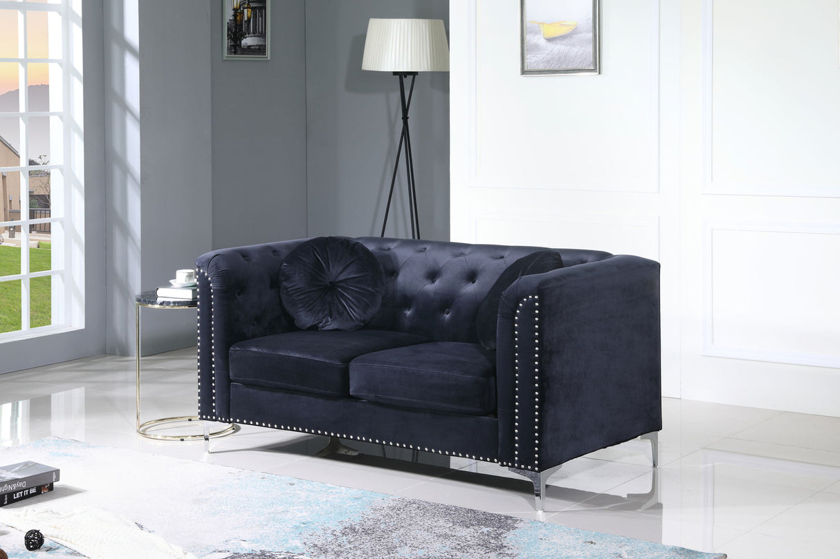 Stylish Sloped Arm Loveseat