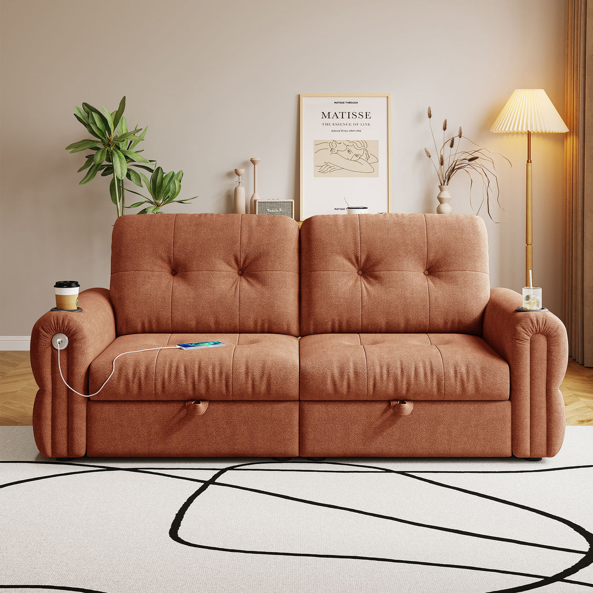 Cloud Like Convertible Sofa Bed With For Living Room