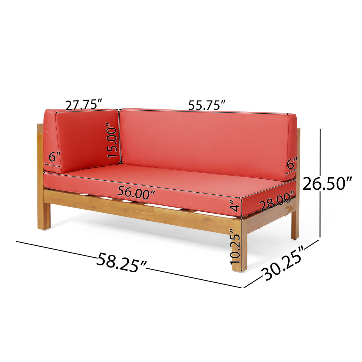 Brava - X Back Corner Bench With Coffee Table
