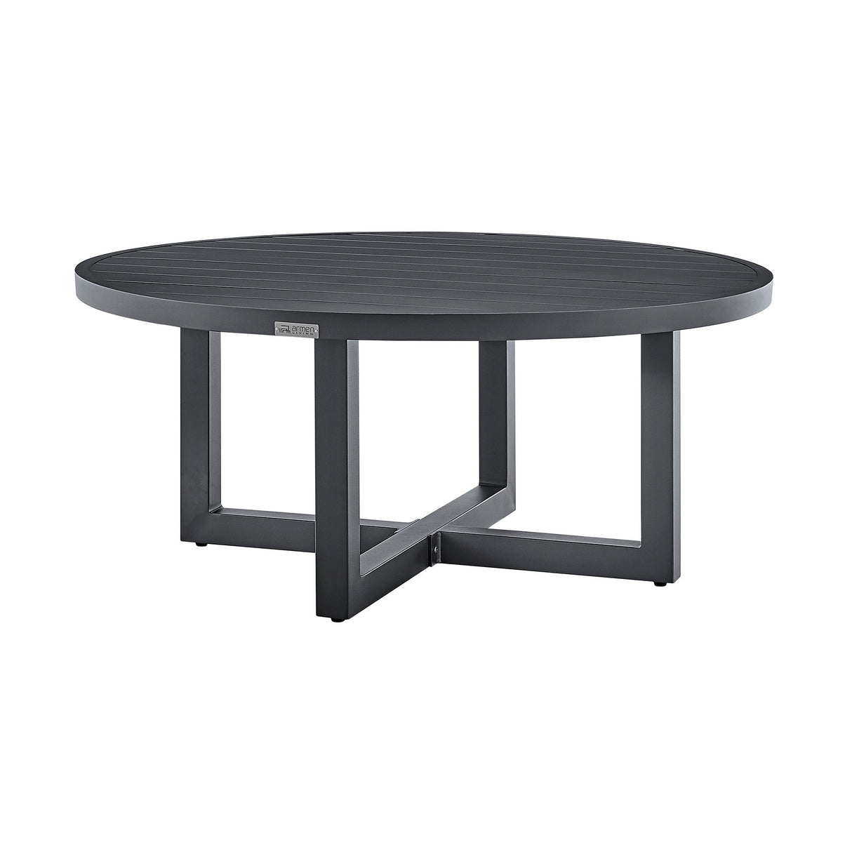 Argiope - 3 Piece Patio Outdoor Swivel Seating Set - Dark Gray Aluminum With Gray Cushions