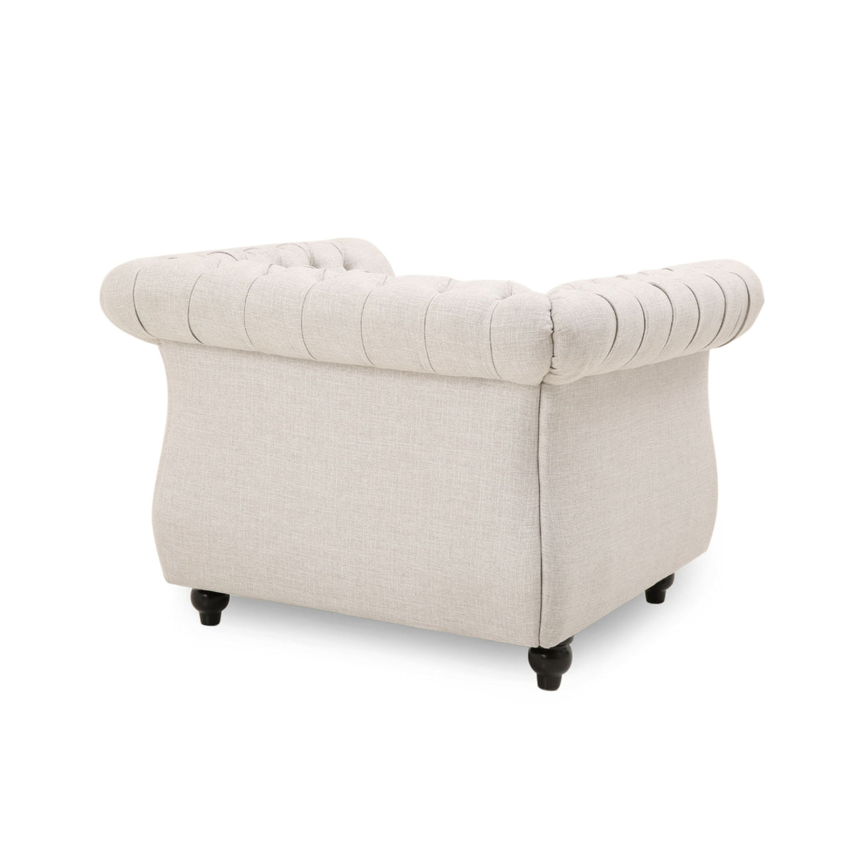 Nexuson - Upholstered Chesterfield Chair With Deep Tufted And Nailhead Trim