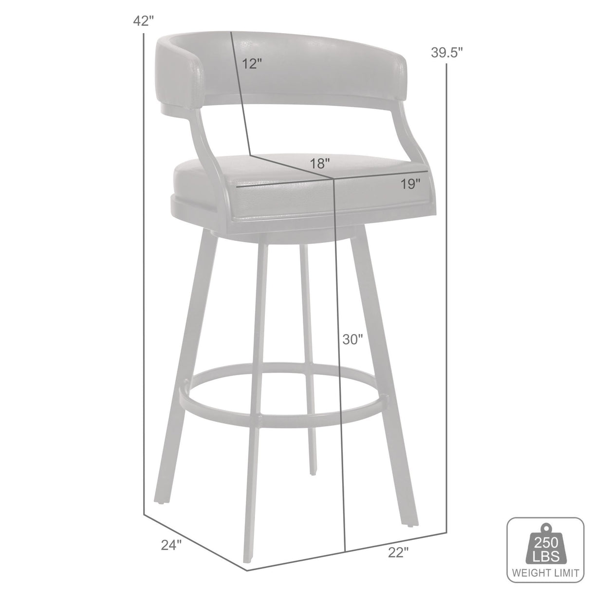 Saturn - Swivel Bar Stool - Auburn Bay Legs