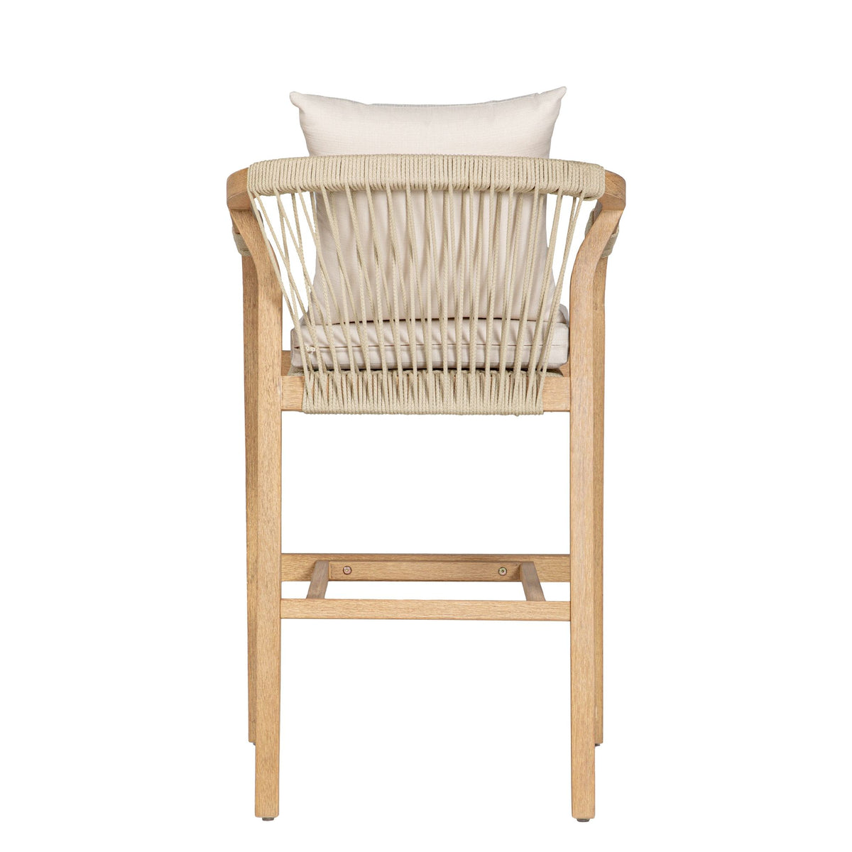 Delfina - 5-Piece Outdoor Bar Dining Set - Natural Eucalyptus