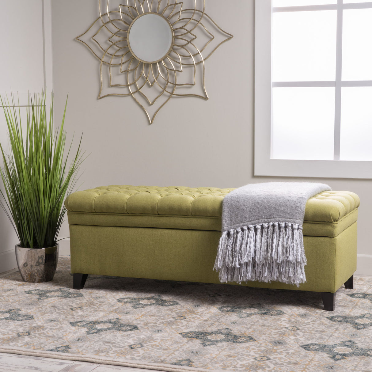 Juliana - Storage Ottoman With Birch Legs