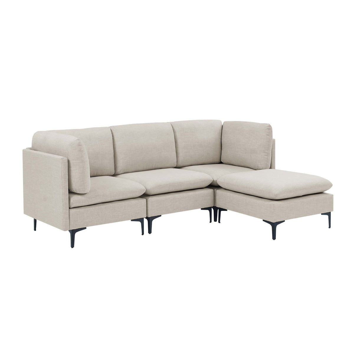 Upholstered Modular Sectional & Tall Legs