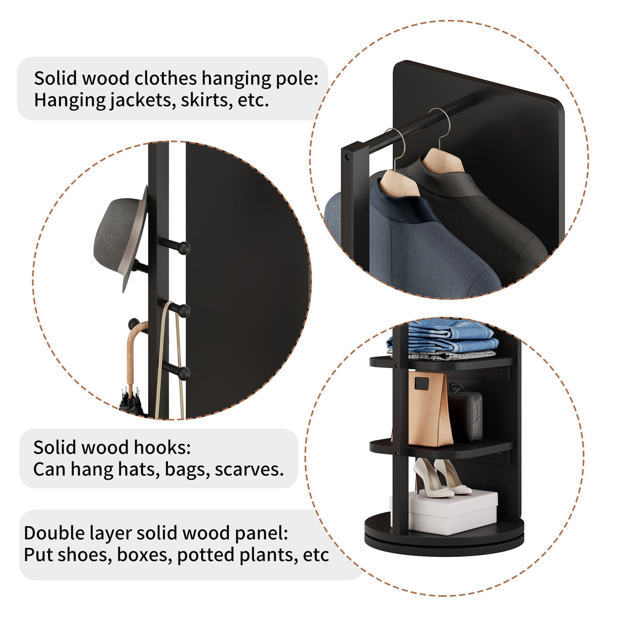 3 In 1 Multifunctional Full Length Clothing Mirror