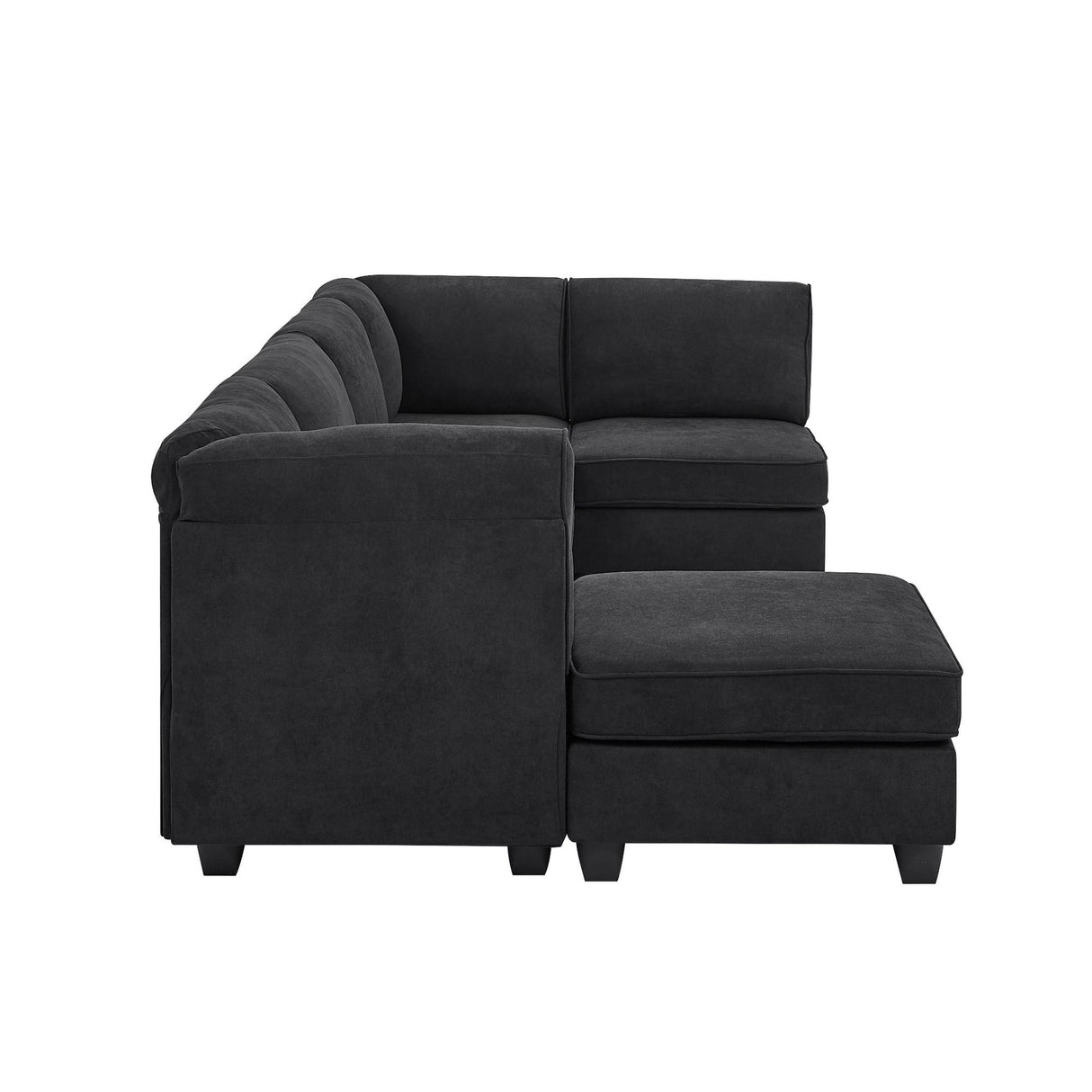 Upholstered Modular Sectional With Removable Cushions