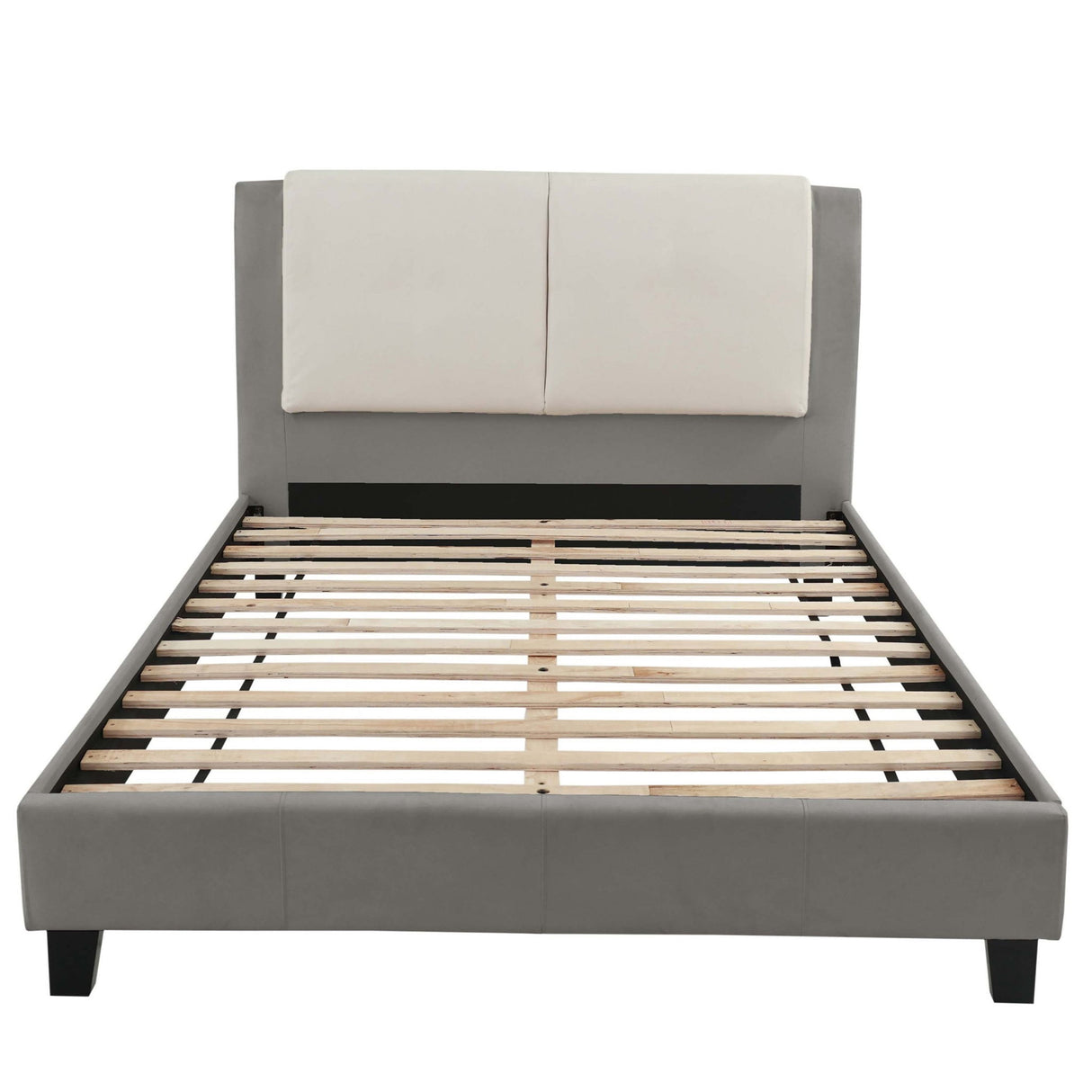 Bed Set With 2 Tone Upholstered Headboard