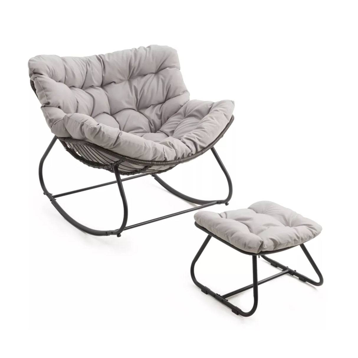 Egg Rocking Chair With Ottoman