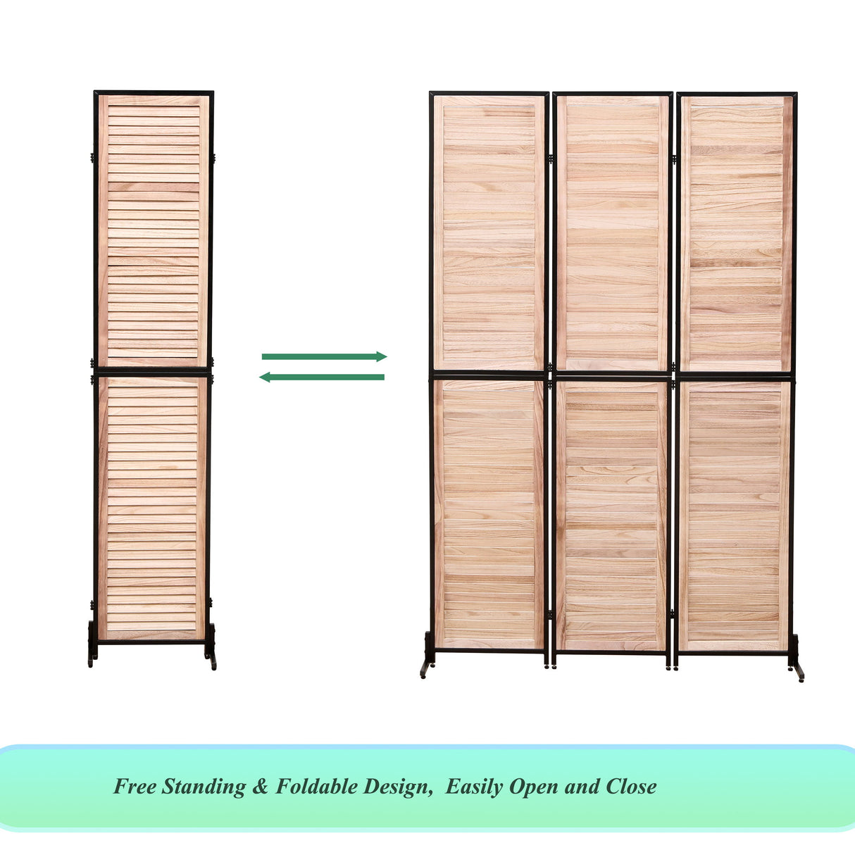 Rustic 3 Panel Room Dividers And Folding Privacy Screen