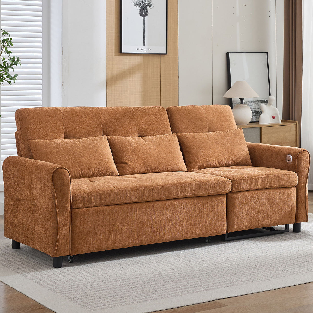 3 Seater Sofa Bed And Reversible Recliner