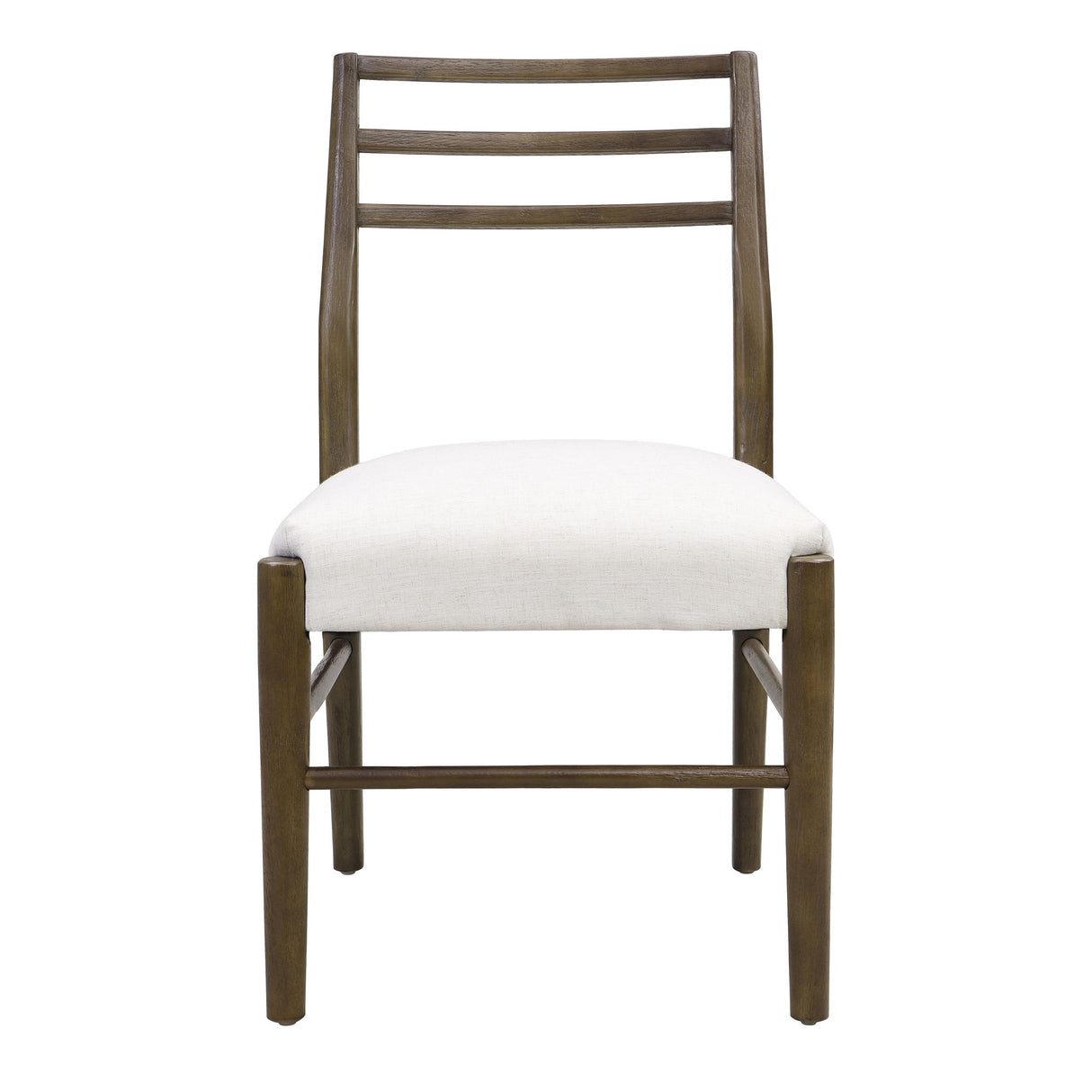 Farmhouse Style Dining Chair Set With Ladder Back Design - Beige