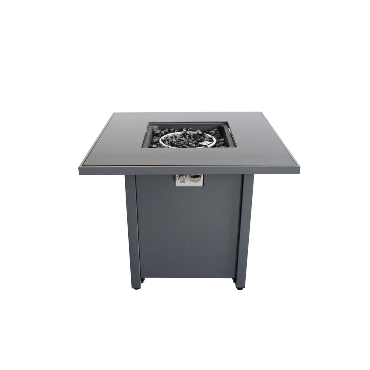 Fire Pit Table Outdoor Heater Propane Gas Burner Steel 30x25in