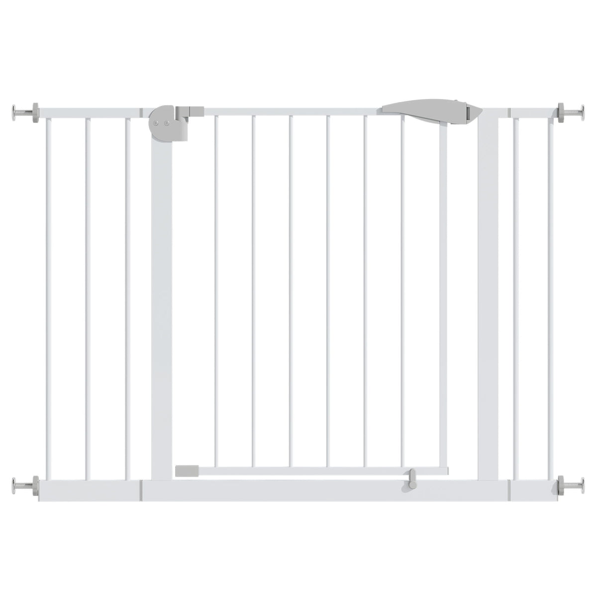 Pressure Mounted Baby Gate For Stairs - White