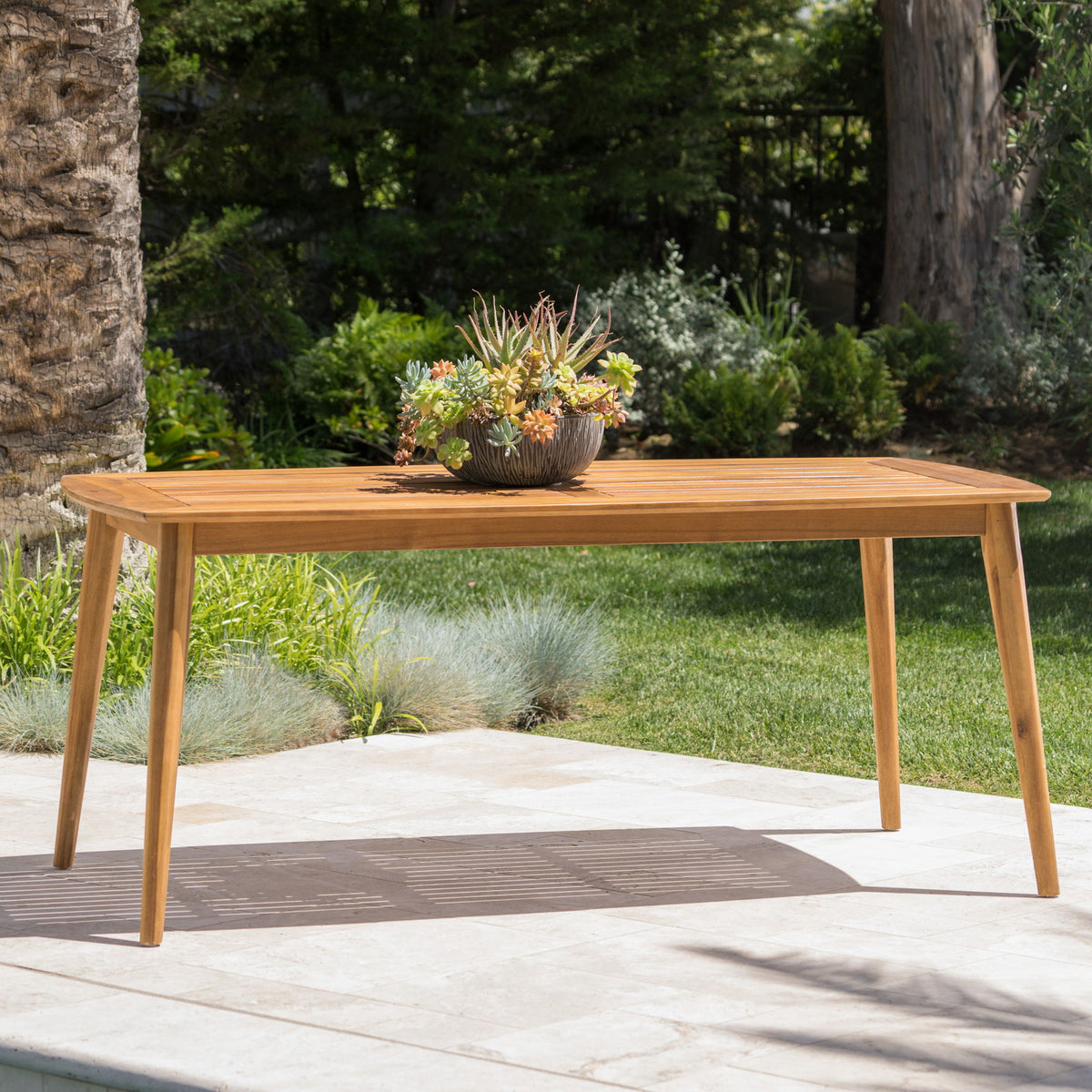 Outdoor Dining Table With Frame - Teak