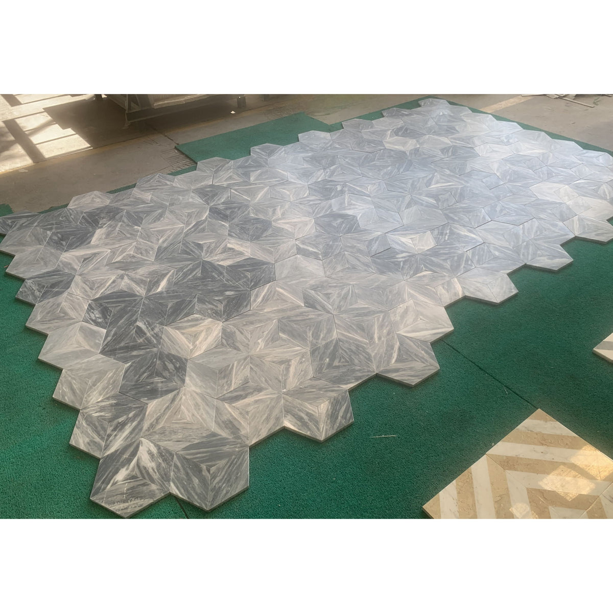 Hexagon Natural Marble Polished Tile For Wall And Floor (Set of 12)