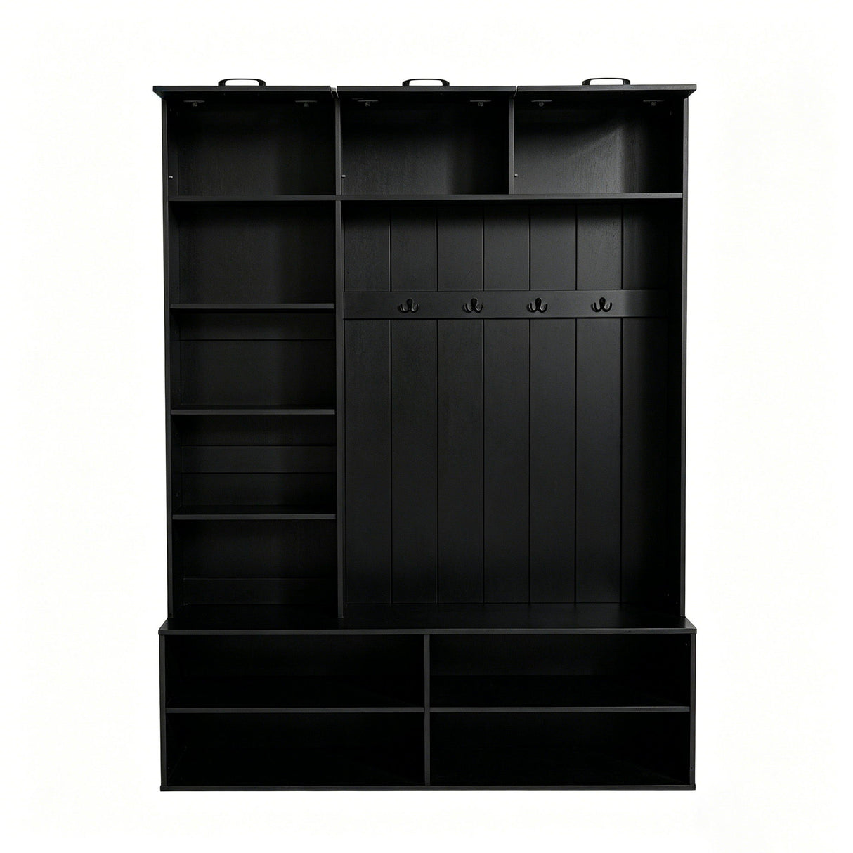 Farmhouse Hall Tree & Bench And Shoe Storage