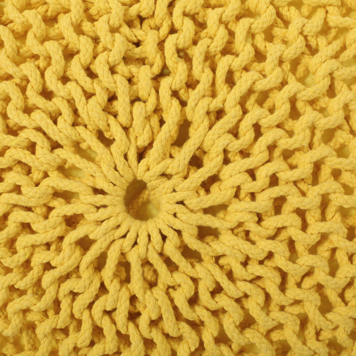 Bordeaux - Knitted Round Pouf Ottoman