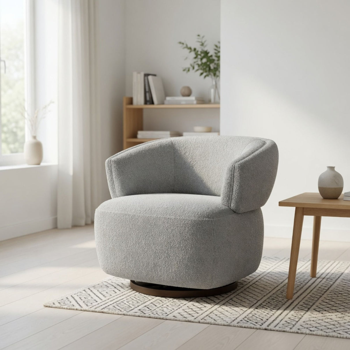 Swivel Barrel Accent Oversized Club Chair