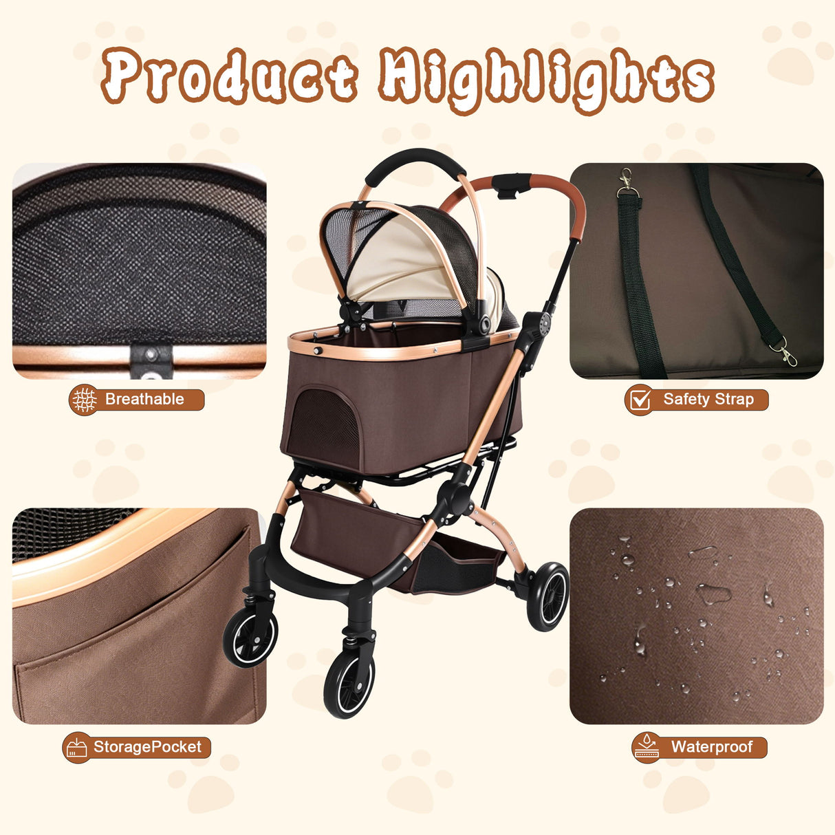 Pet Stroller For Dogs And Cats