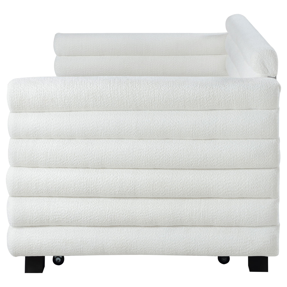 Fandango - Upholstered Twin Day Bed With Trundle - White