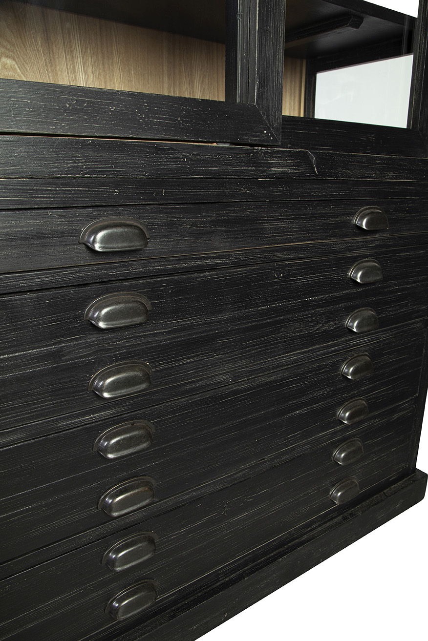 Balmoral - Single Display Cabinet - Black