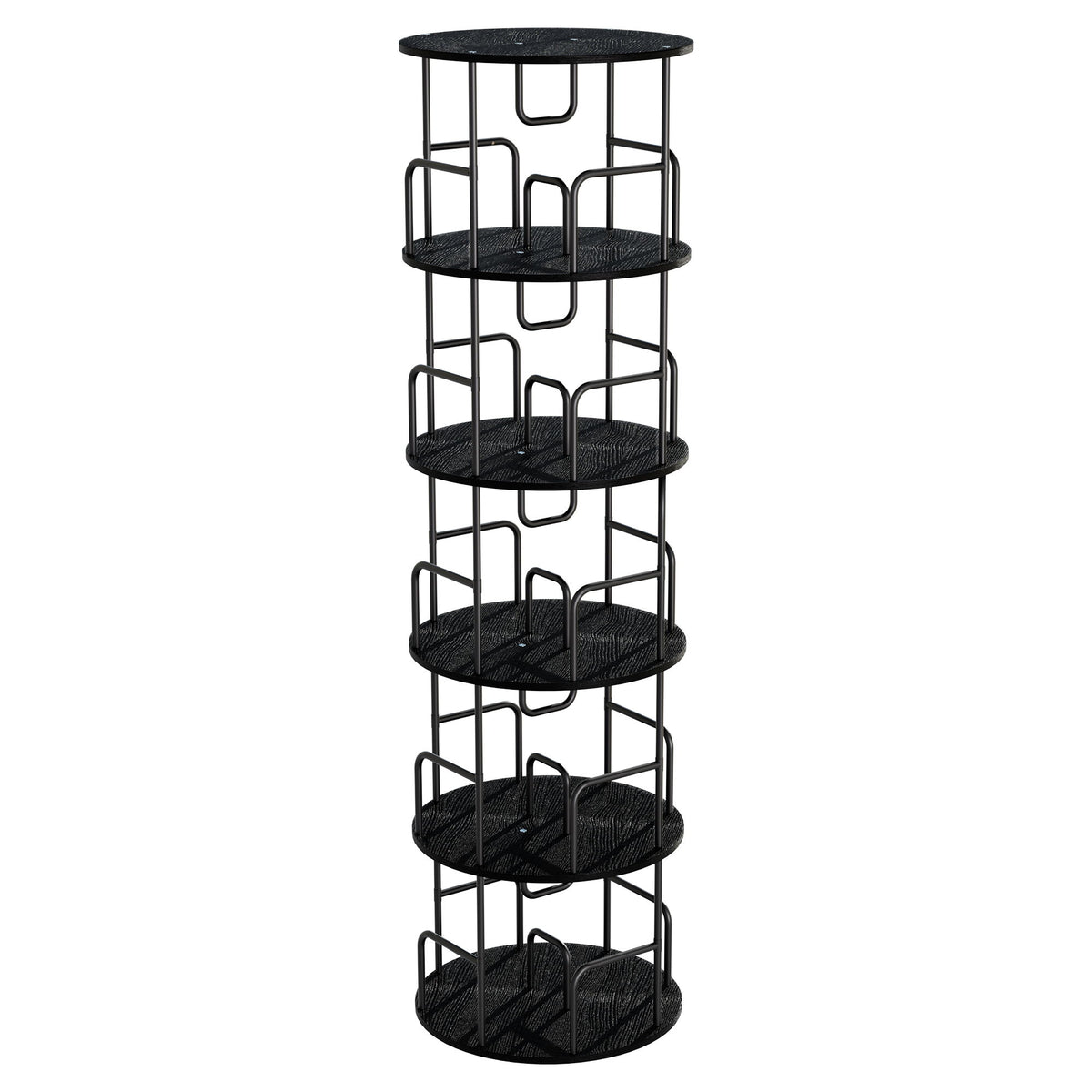 Rotating Bookshelf Tower 5 Tier Spinning 360 Degree Revolving Storage Shelf