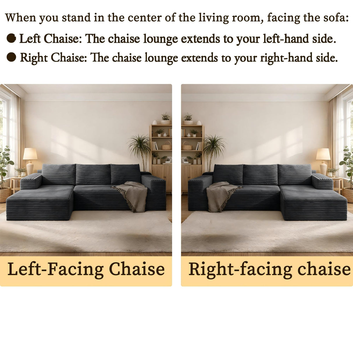 Modern L-Shaped Sectional Sofa With Left Facing Chaise