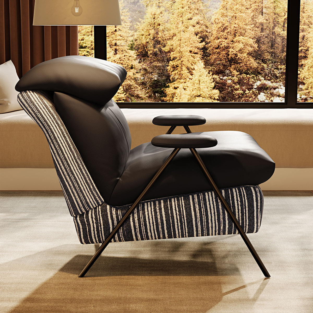 Lounge Single Chair - Black
