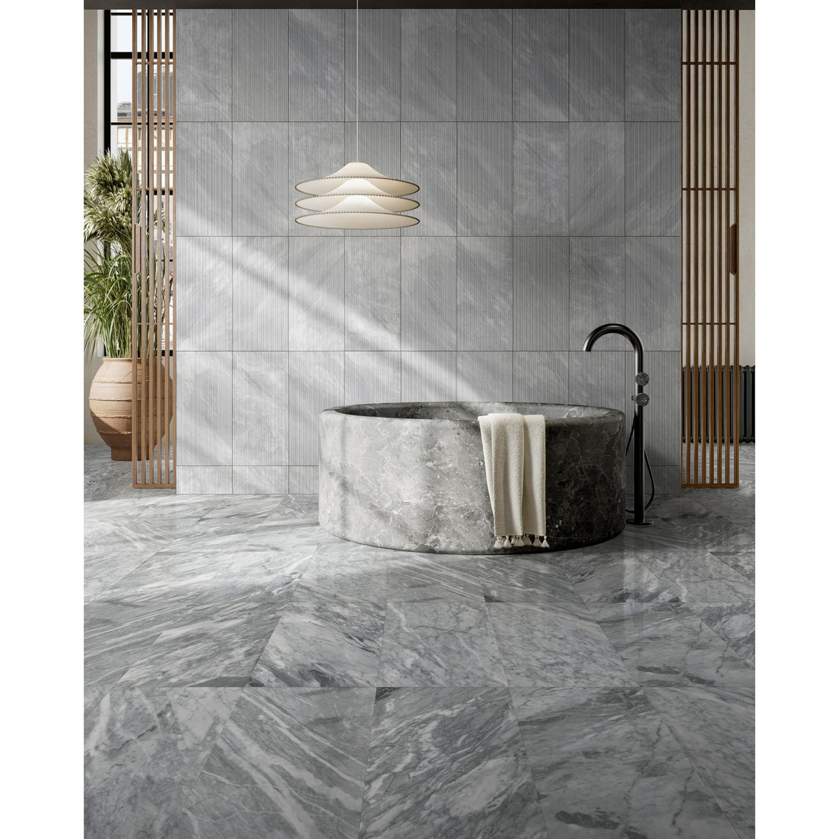 Textured Finished, 3D Tiles For Wall Decoration (Set of 4)